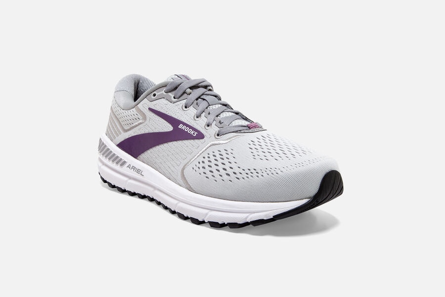 Brooks Israel Ariel \'20 Road Running Shoes Womens - Grey/Purple - KHD-568037